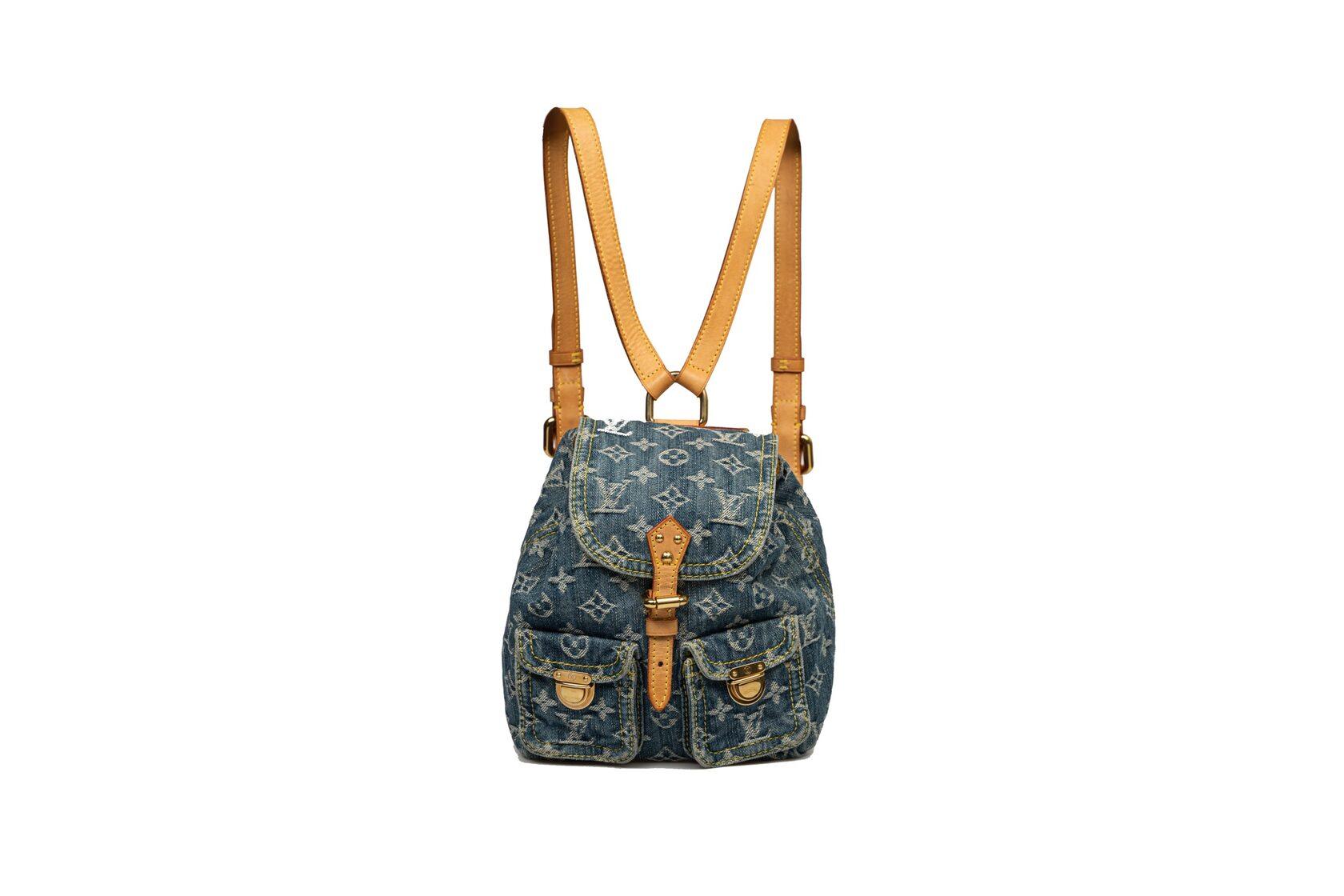 Louis Vuitton Denim Monogram Small Backpack For Sale 5