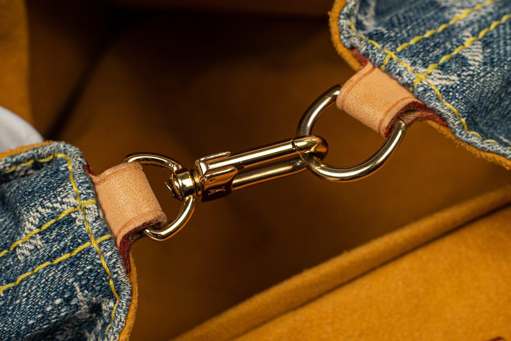 Louis Vuitton Denim Monogram Small Backpack For Sale 6