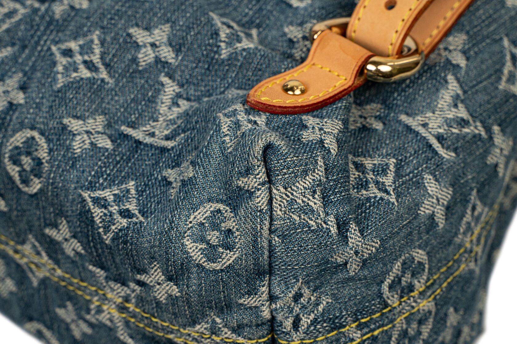 Louis Vuitton Denim Monogram Small Backpack For Sale 12