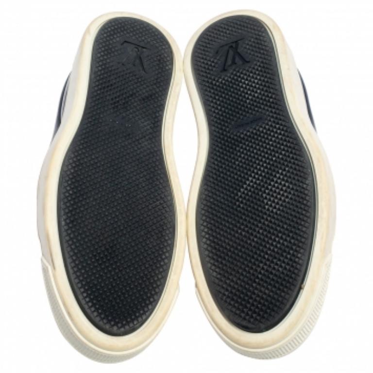 Louis Vuitton Denim Monogram Tempo Slip On Sneakers Size 34 2