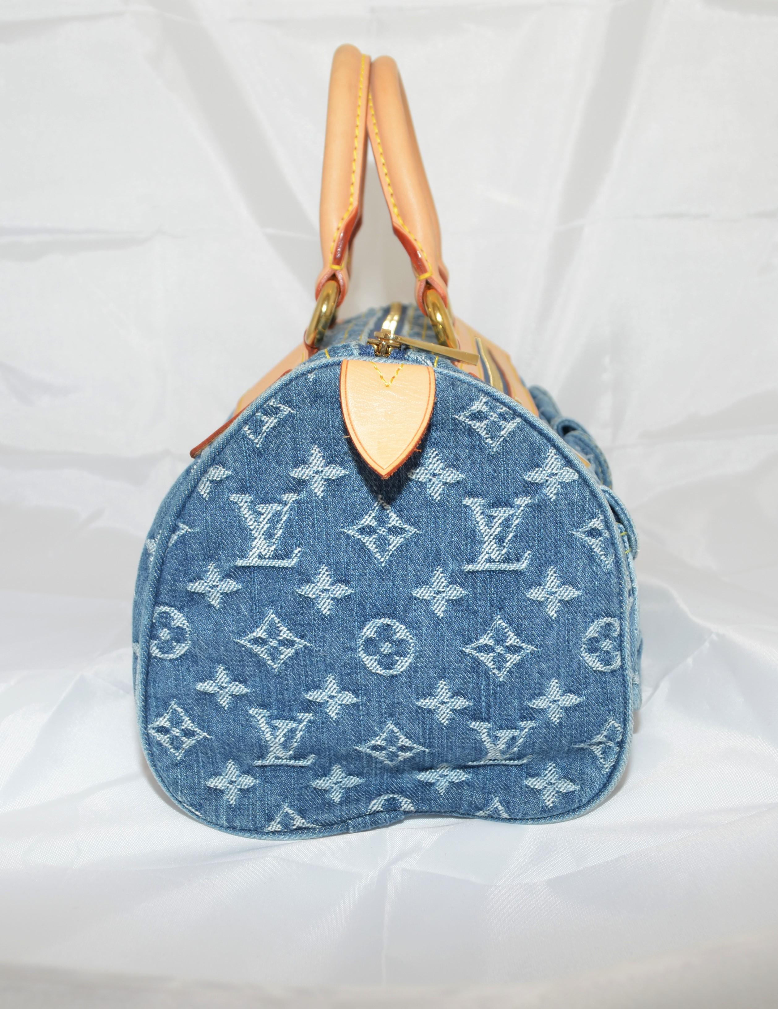 lv denim bag