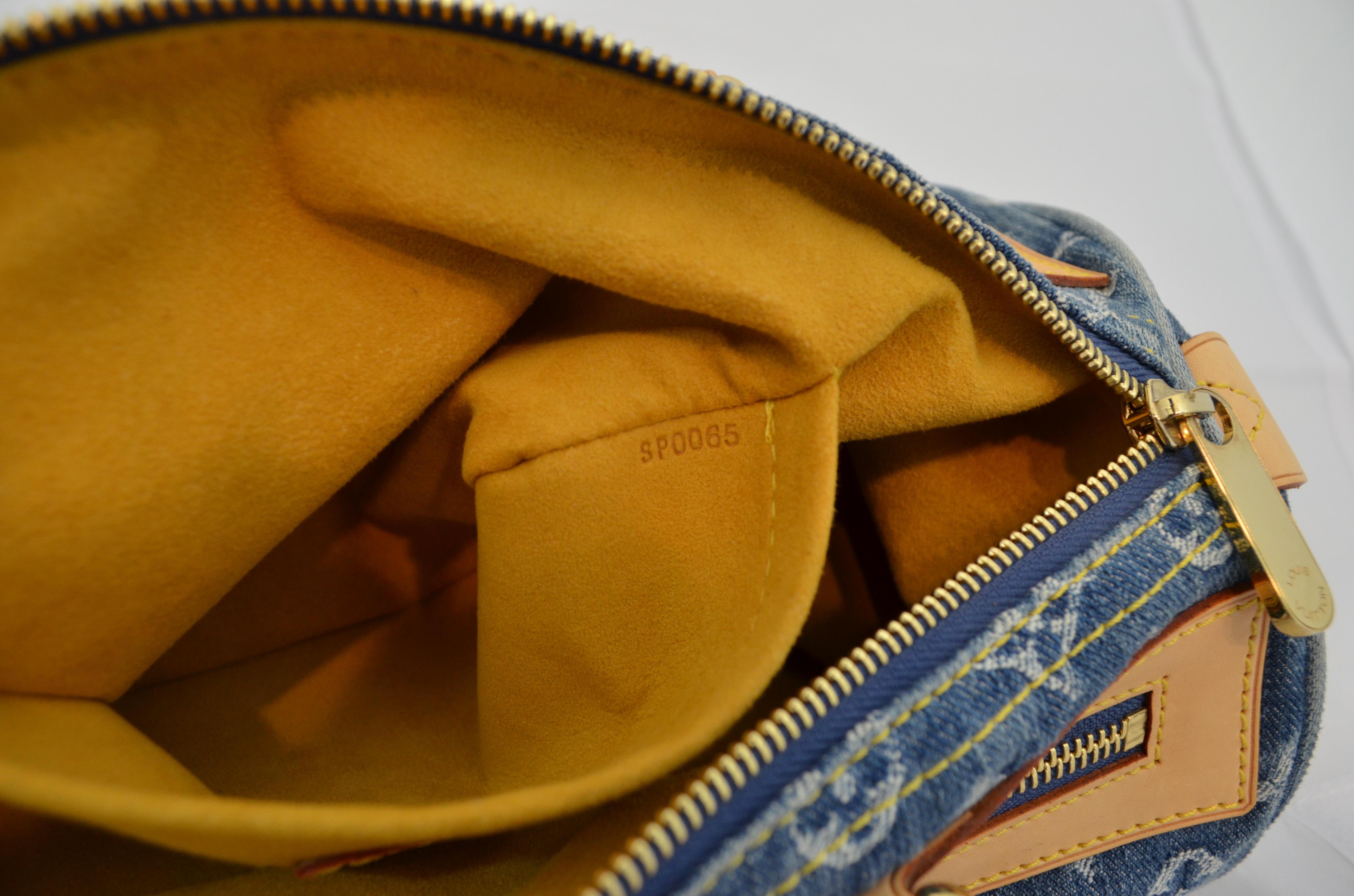 Women's Louis Vuitton Denim Monogram Top Handle Neo Speedy Bag