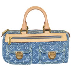 LOUIS VUITTON Vintage Denim Monogram Neo Speedy Bag - A Retro Tale