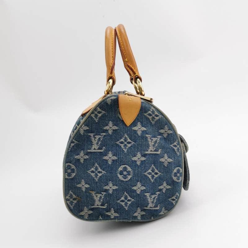 Black Louis Vuitton Denim Neo Speedy Boston Bag