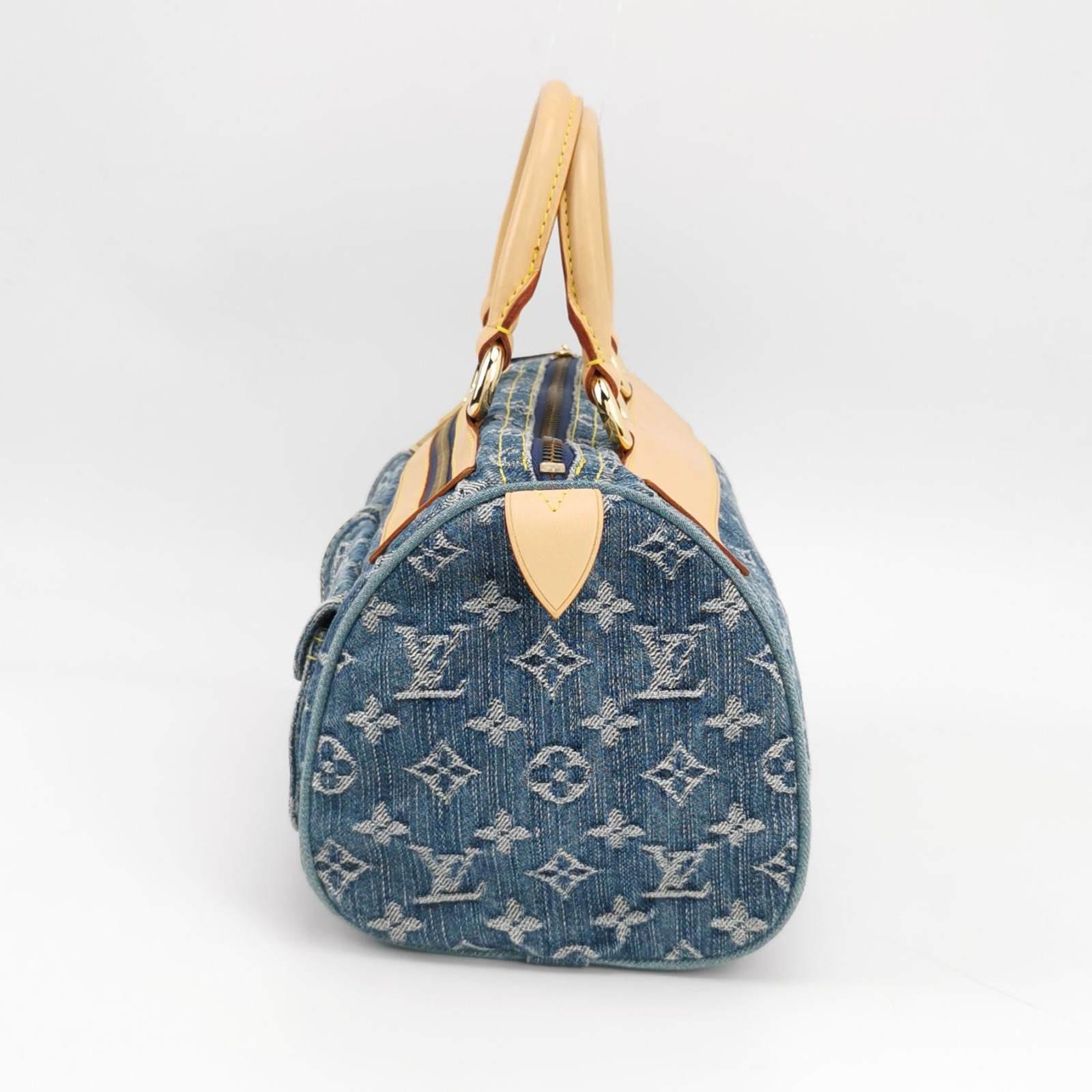 Louis Vuitton Denim Neo Speedy Boston Bag In Excellent Condition For Sale In AUBERVILLIERS, FR