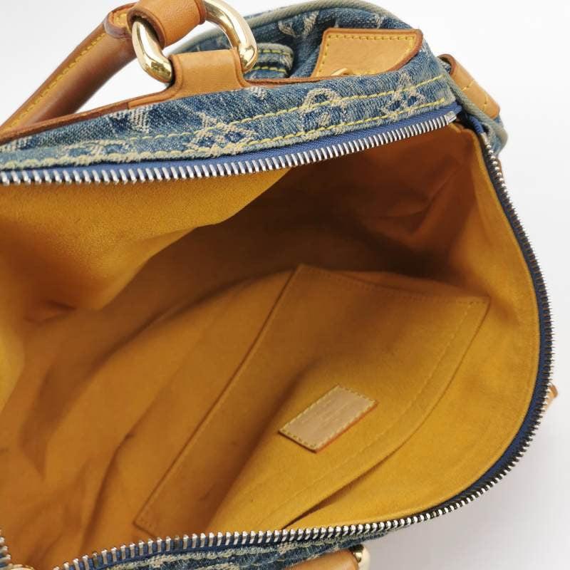 Louis Vuitton Denim Neo Speedy Boston Bag In Good Condition In AUBERVILLIERS, FR