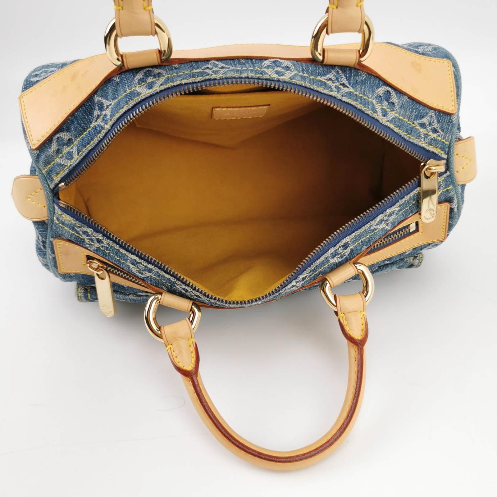 Louis Vuitton Denim Neo Speedy Boston Bag For Sale 2