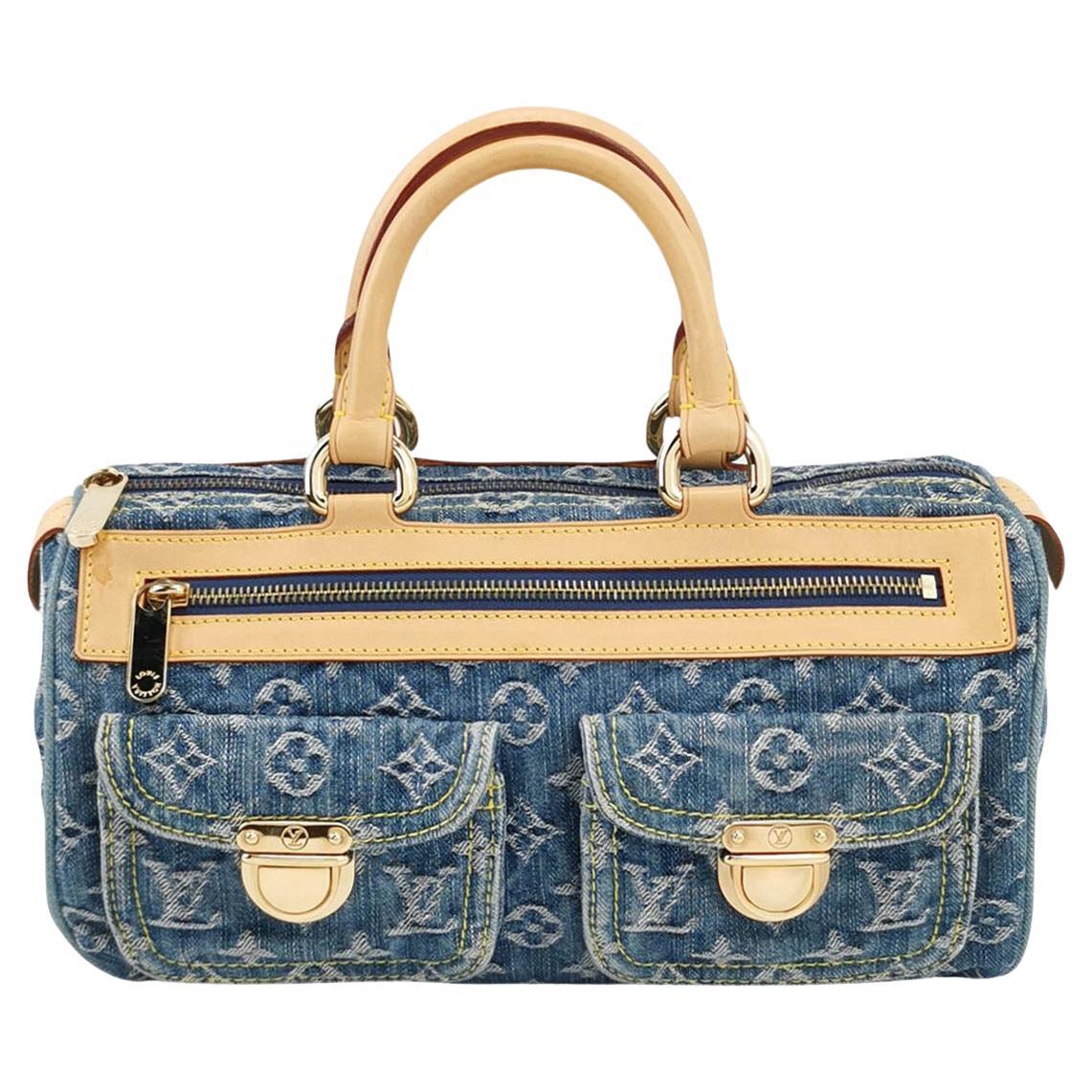 Louis Vuitton Denim Neo Speedy Boston Bag For Sale