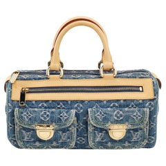Used Louis Vuitton Denim Neo Speedy Boston Bag