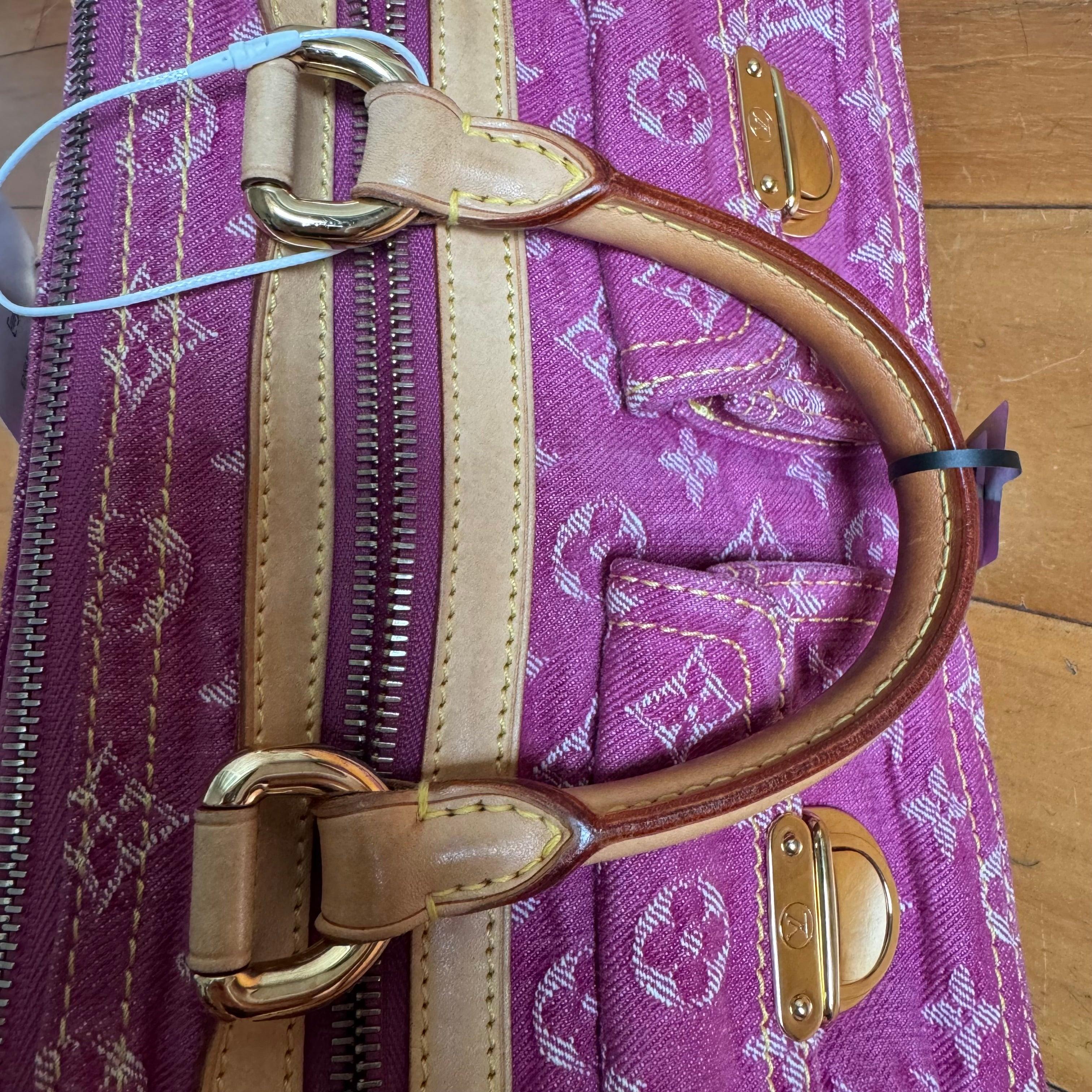 Louis Vuitton Denim Neo Speedy Boston Bag Pink 6