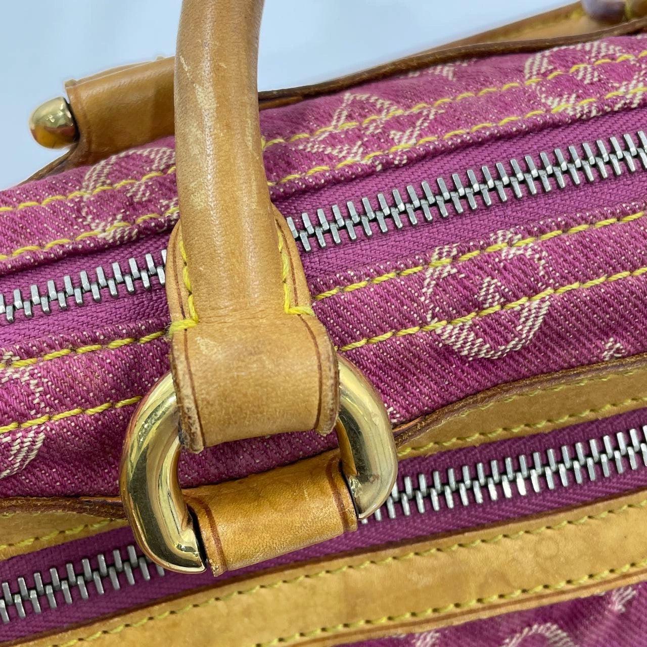 Louis Vuitton Denim Neo Speedy Boston Bag Pink 10
