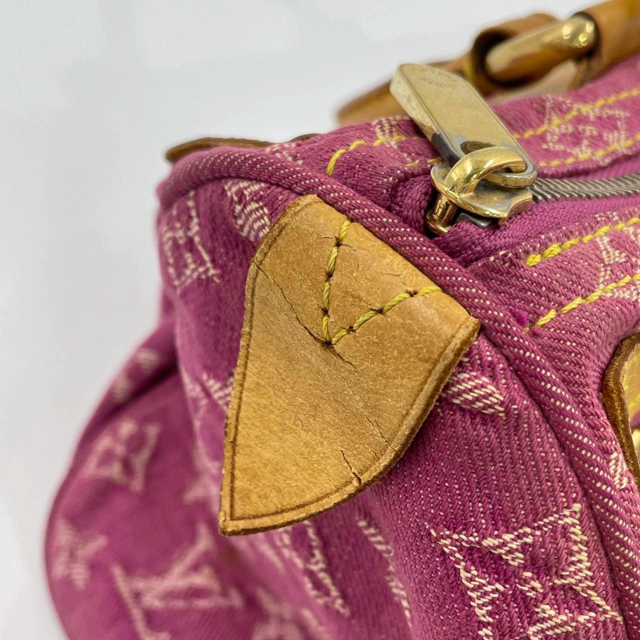 Louis Vuitton Denim Neo Speedy Boston Bag Pink 11