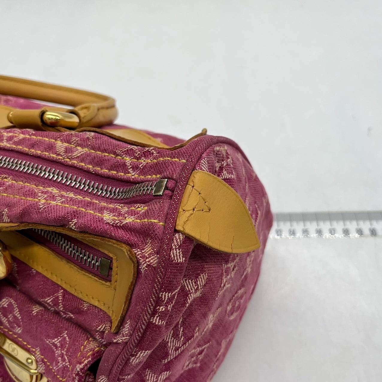 Louis Vuitton Denim Neo Speedy Boston Bag Pink 10