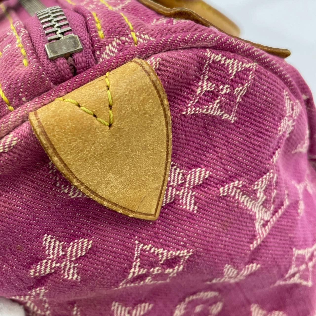 Louis Vuitton Denim Neo Speedy Boston Bag Pink 12