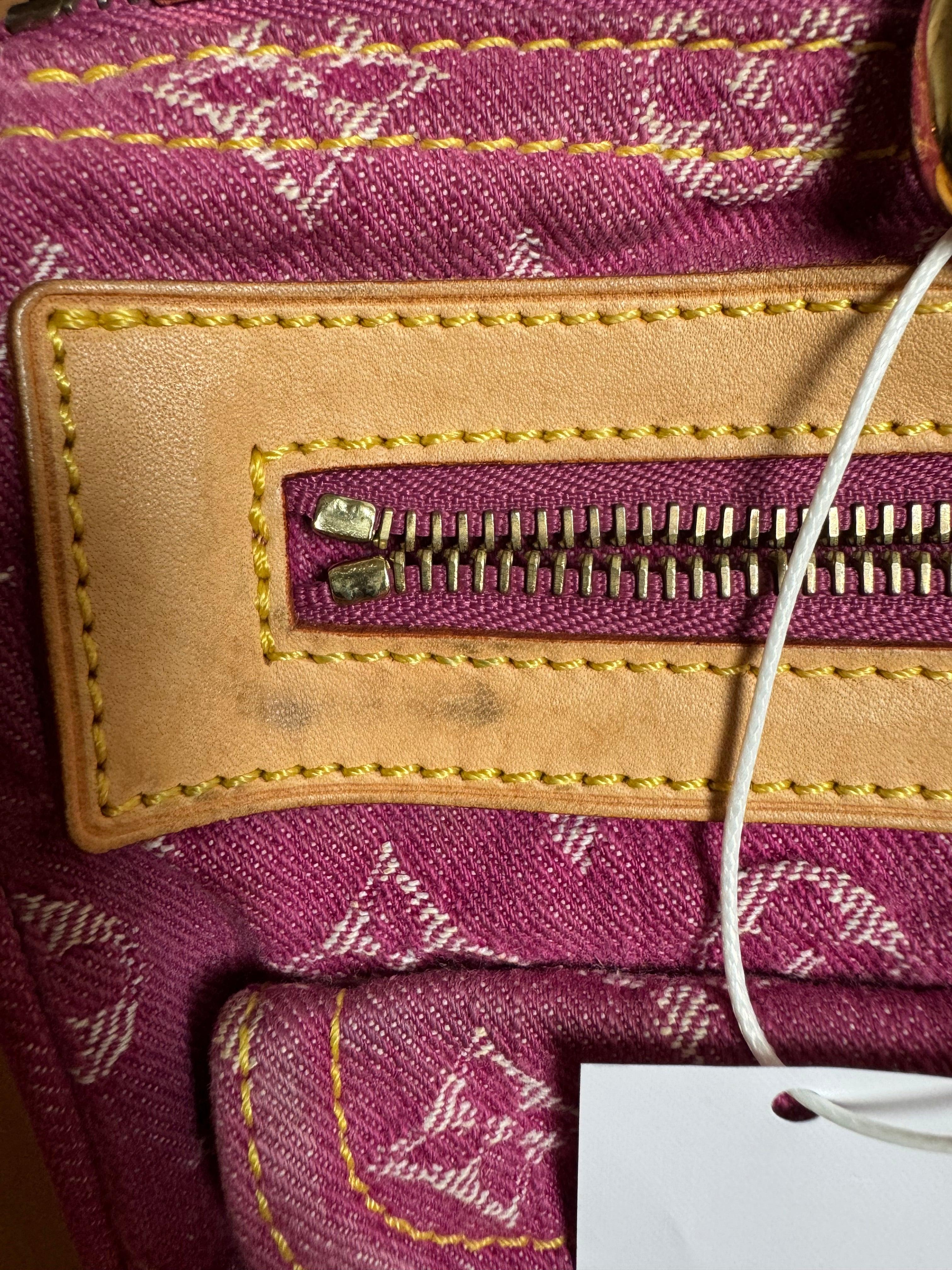 Louis Vuitton Denim Neo Speedy Boston Bag Pink 13