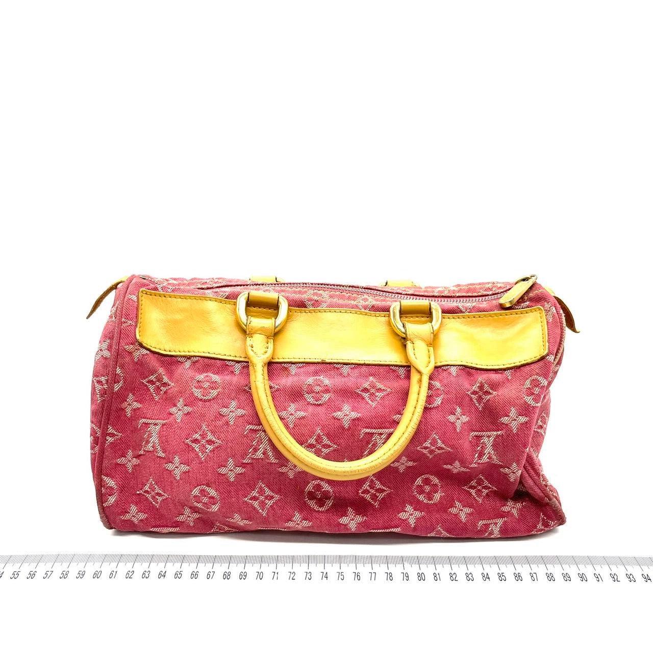 Louis Vuitton Denim Neo Speedy Boston Bag Pink 12