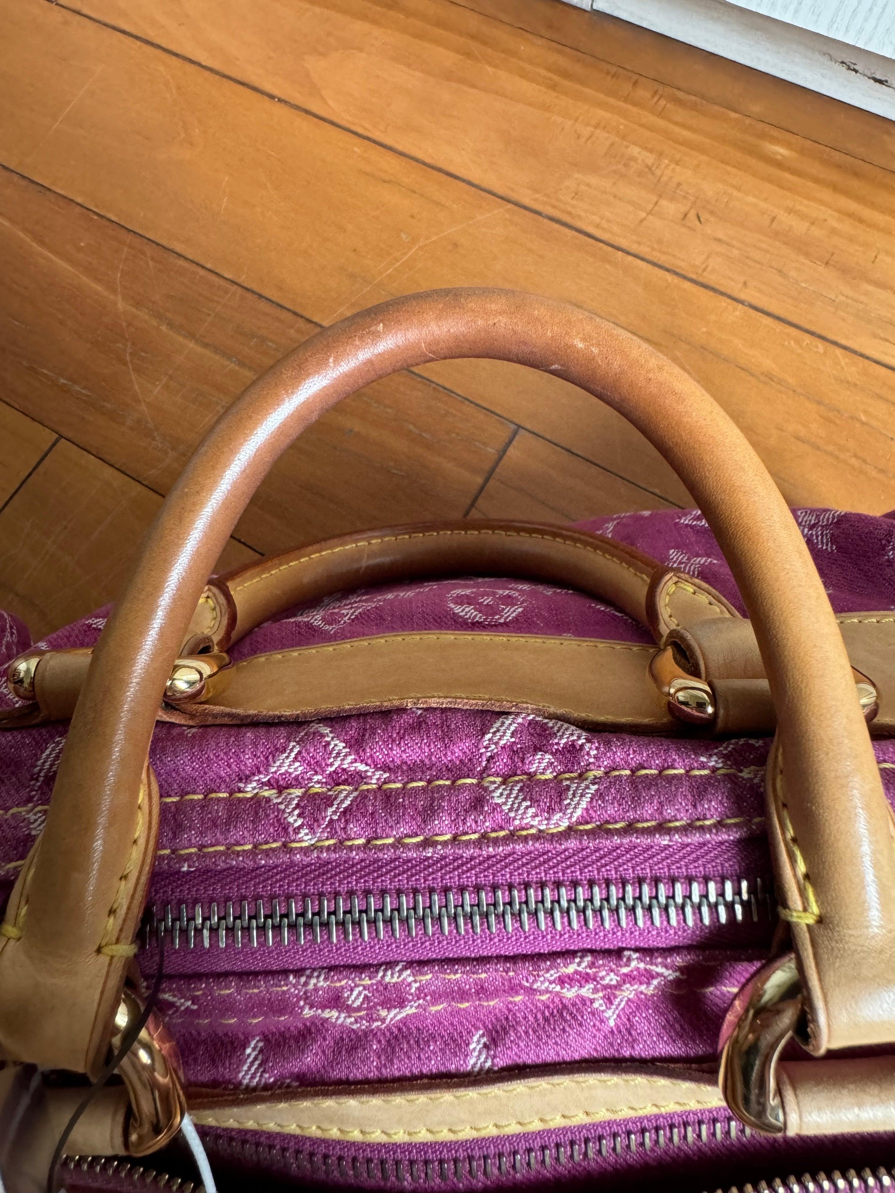Louis Vuitton Denim Neo Speedy Boston Bag Pink 14