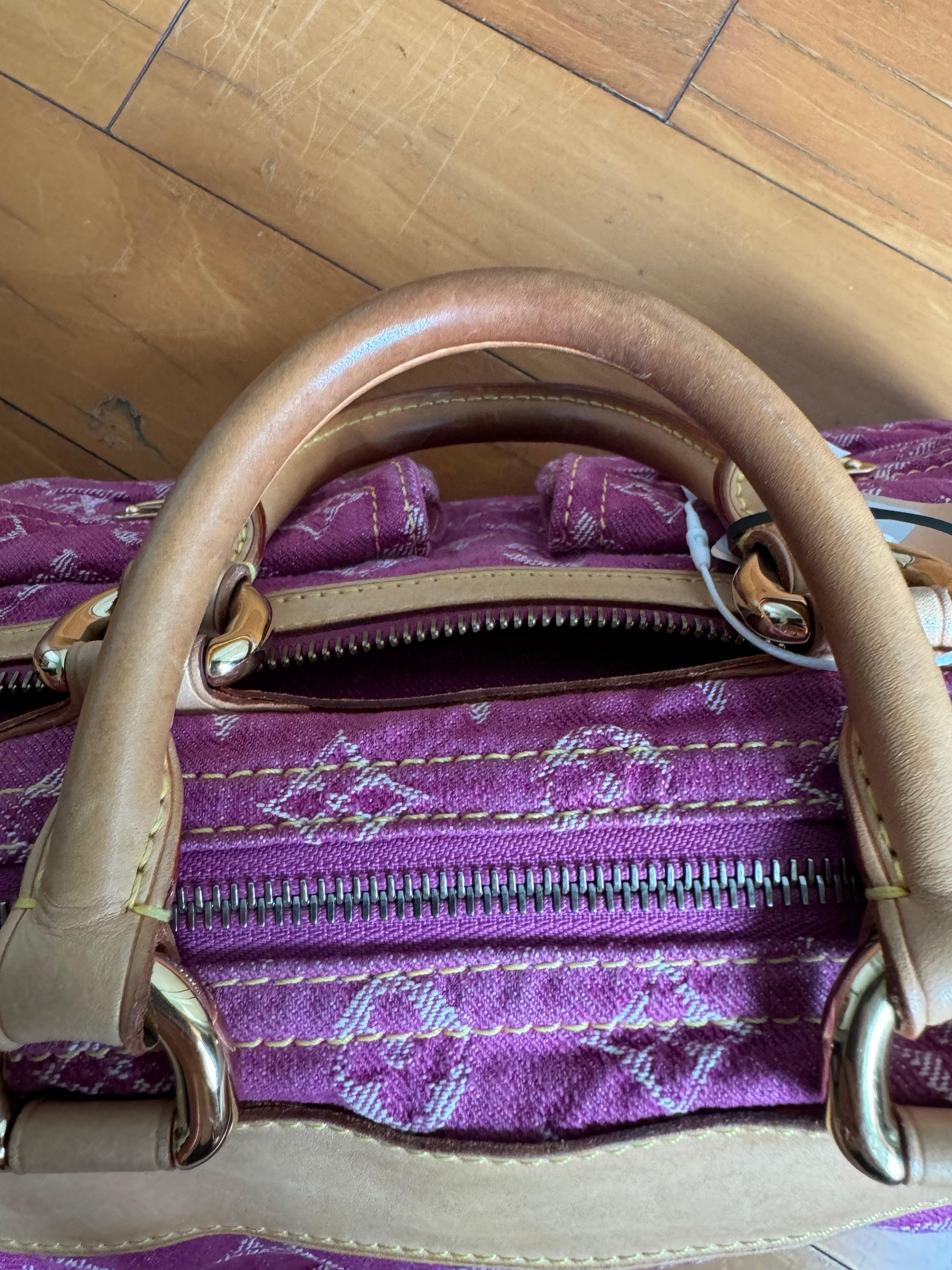 Louis Vuitton Denim Neo Speedy Boston Bag Pink 15
