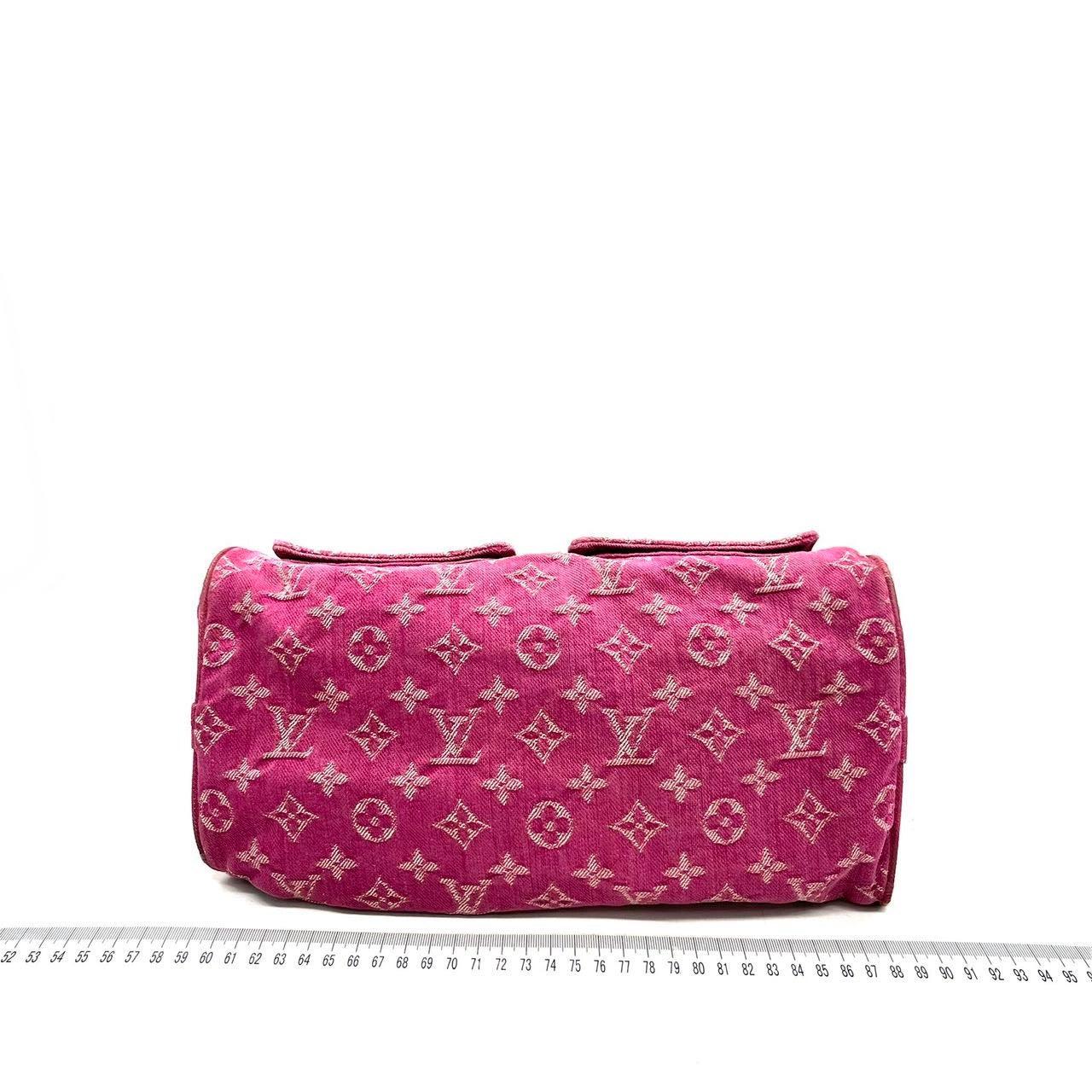 Brown Louis Vuitton Denim Neo Speedy Boston Bag Pink