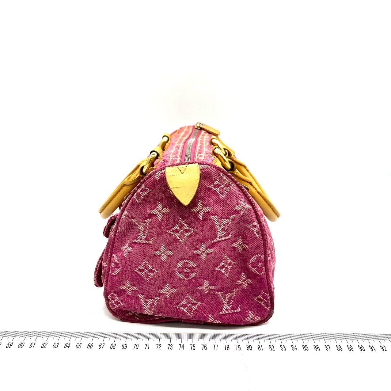 Women's Louis Vuitton Denim Neo Speedy Boston Bag Pink