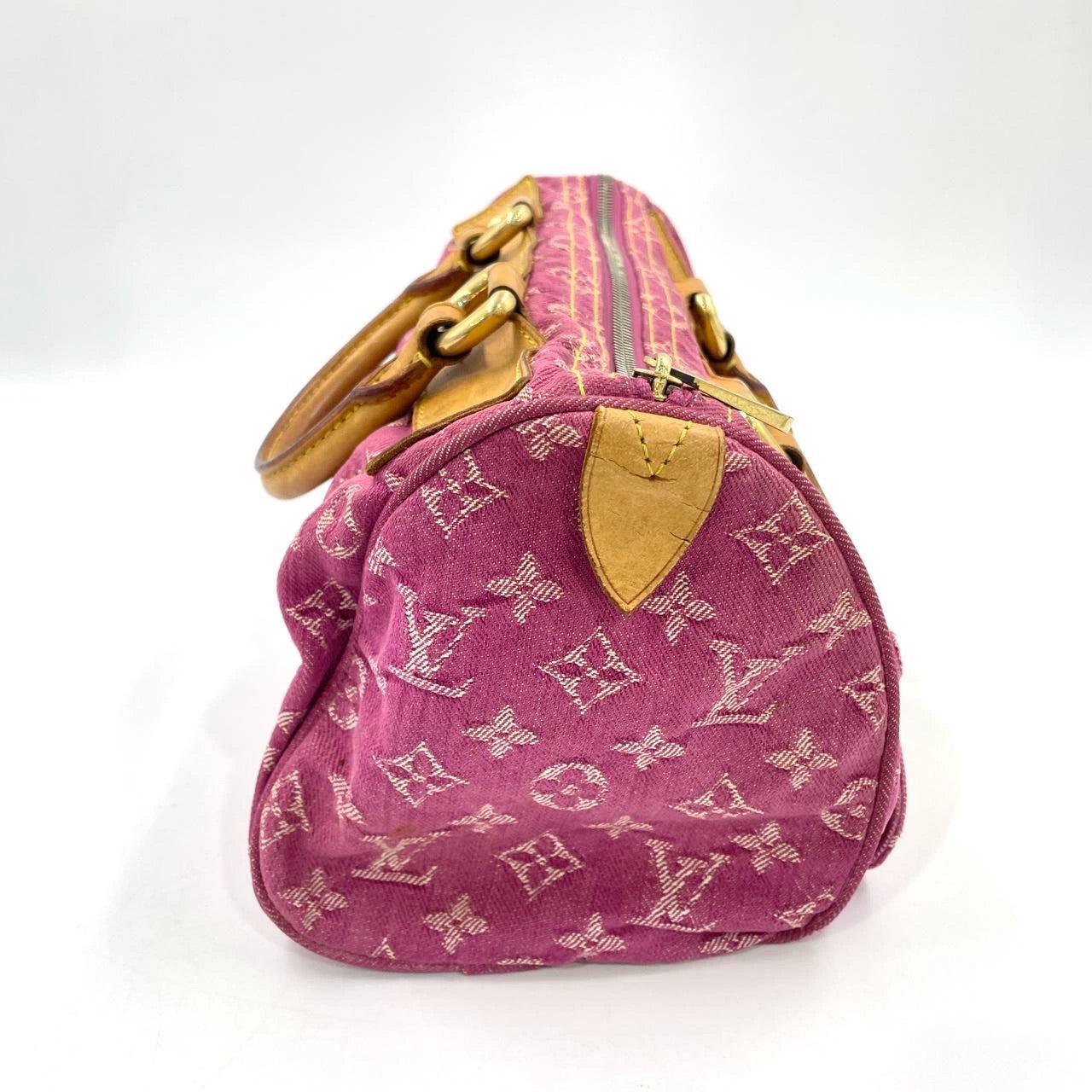 Louis Vuitton Denim Neo Speedy Boston Bag Pink 2