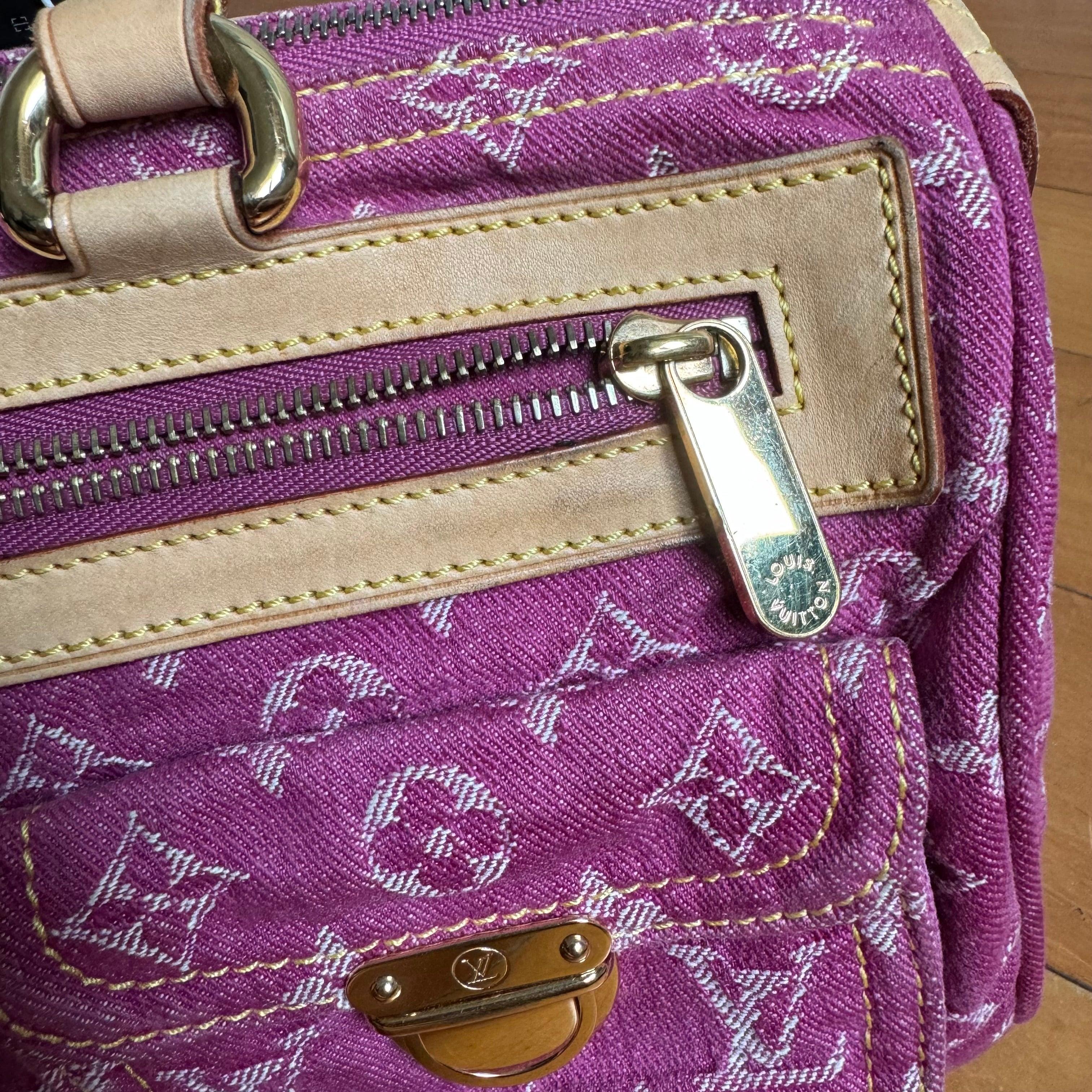 Louis Vuitton Denim Neo Speedy Boston Bag Pink 4