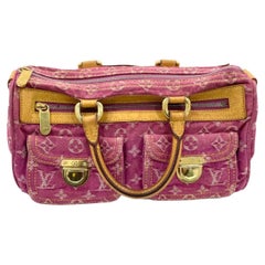 Louis Vuitton Denim Neo Speedy Boston Bag Pink
