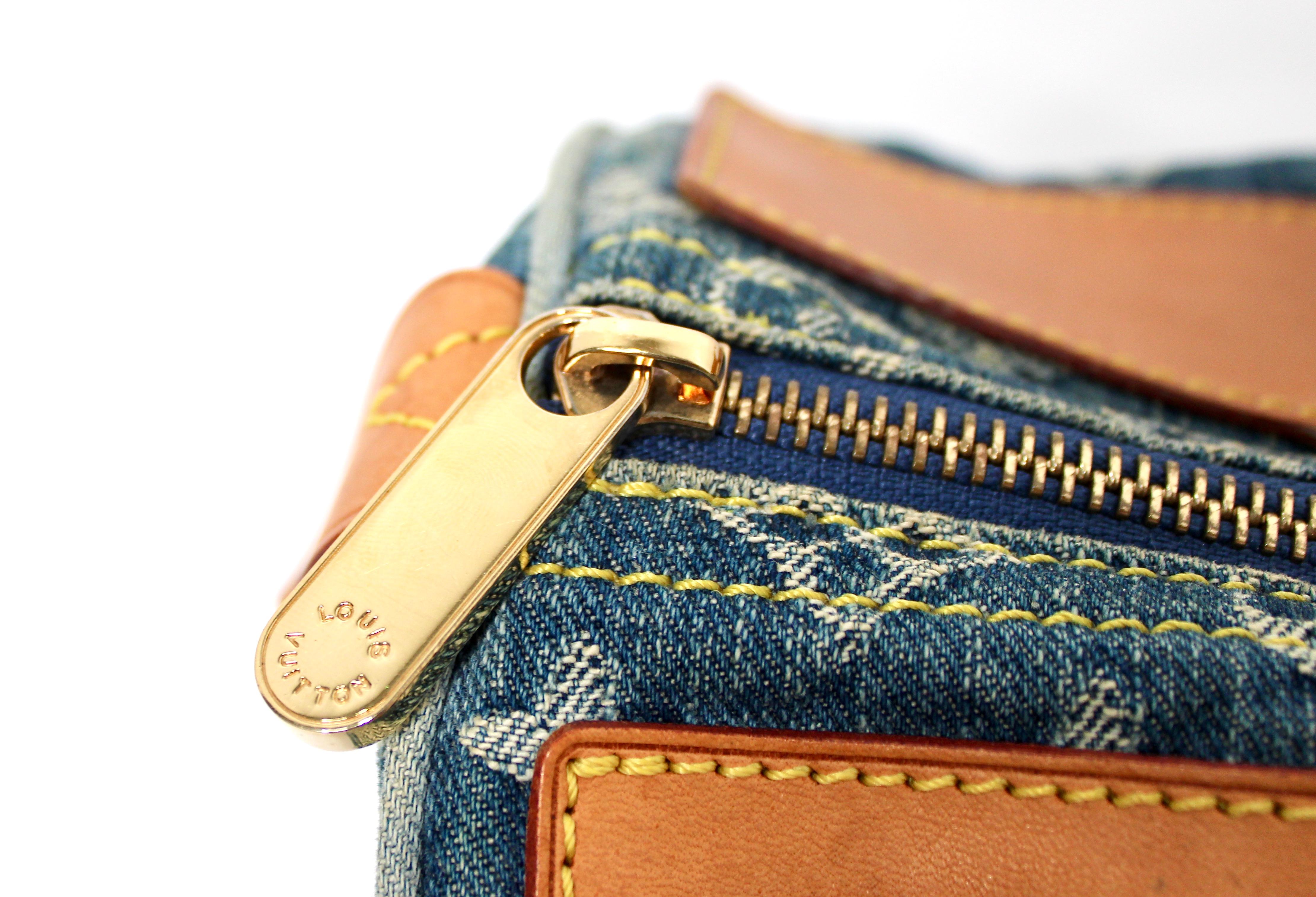 Noir Louis Vuitton Denim Neo Speedy Handbag circa Y2K en vente