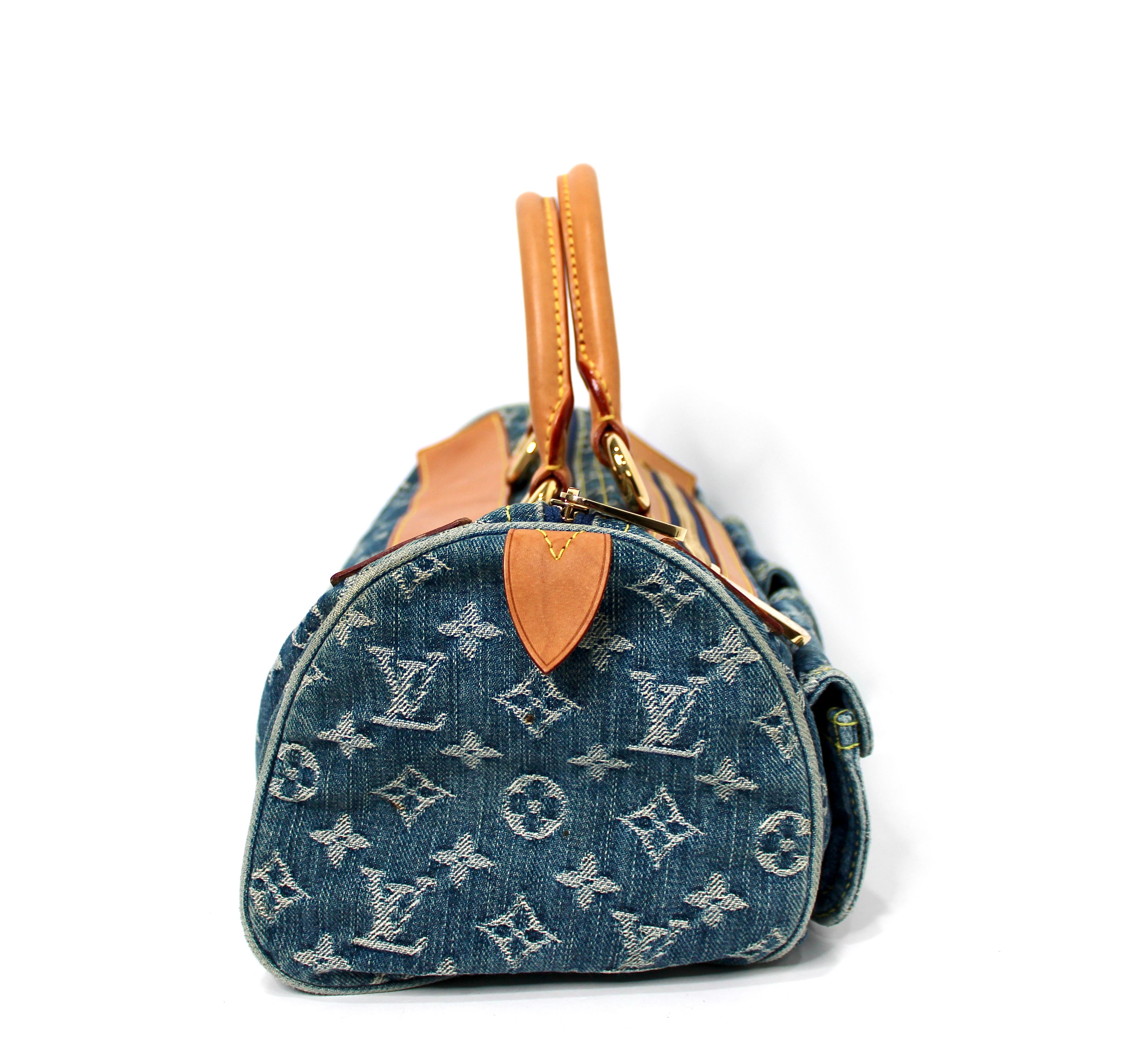 Louis Vuitton Denim Neo Speedy Handbag circa Y2K en vente 1