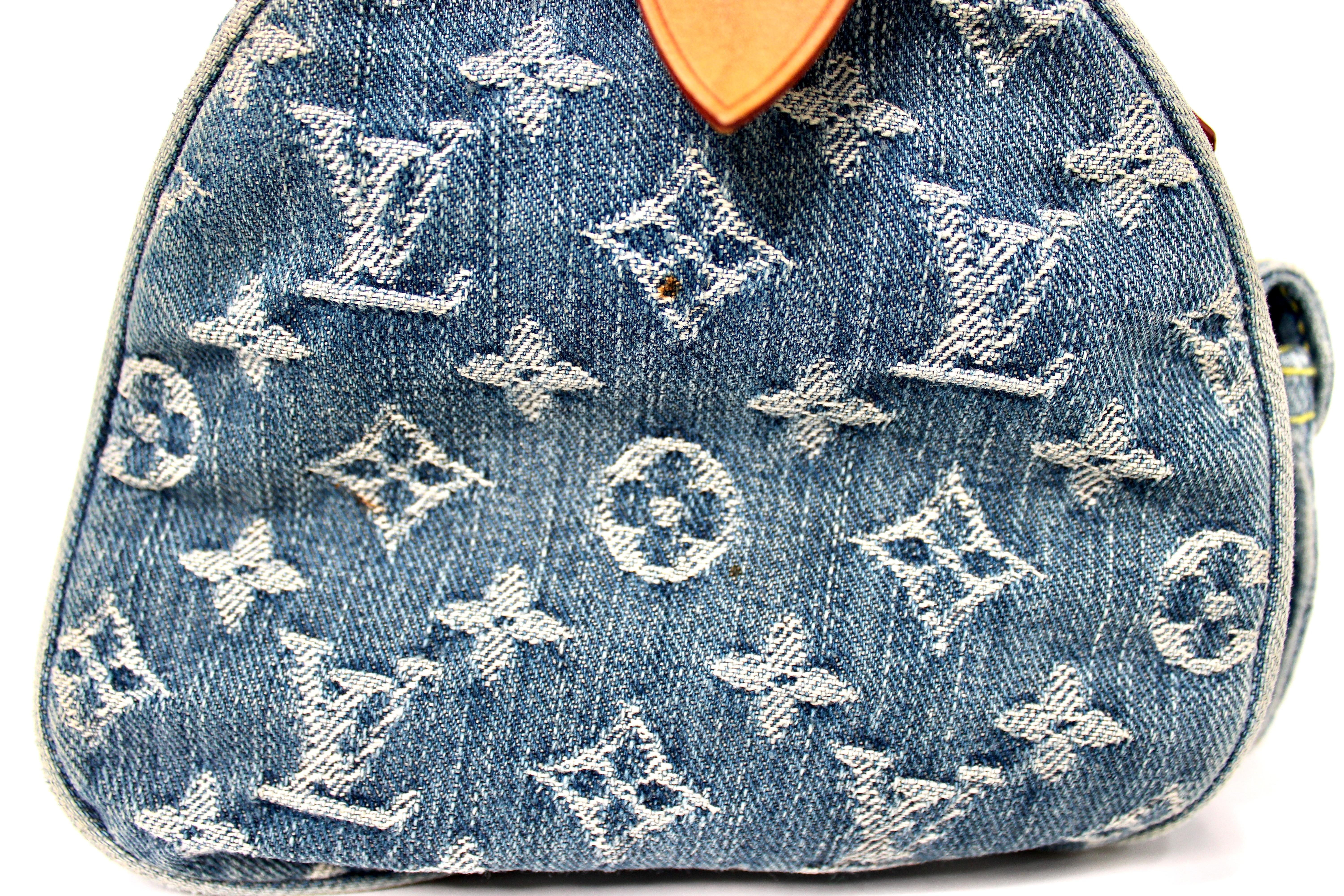 Louis Vuitton Denim Neo Speedy Handbag circa Y2K en vente 2