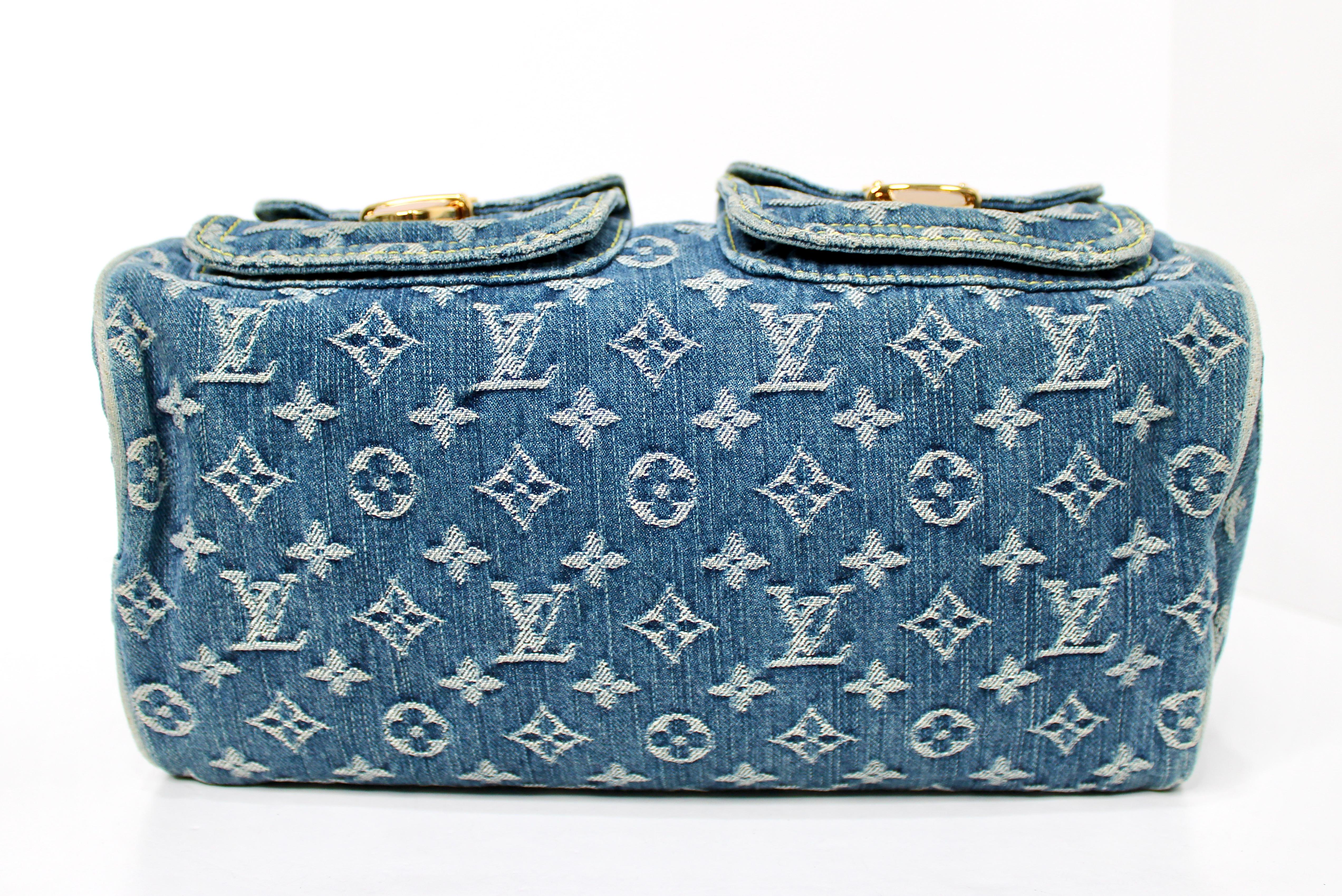 Louis Vuitton Denim Neo Speedy Handbag circa Y2K en vente 3