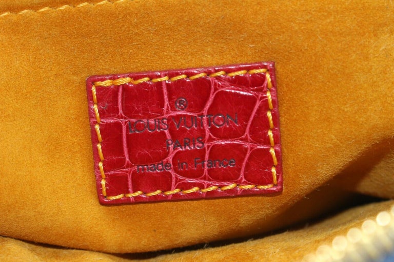 Louis Vuitton Denim Neo Speedy Red Alligator Chain 2LVS525K For Sale at  1stDibs