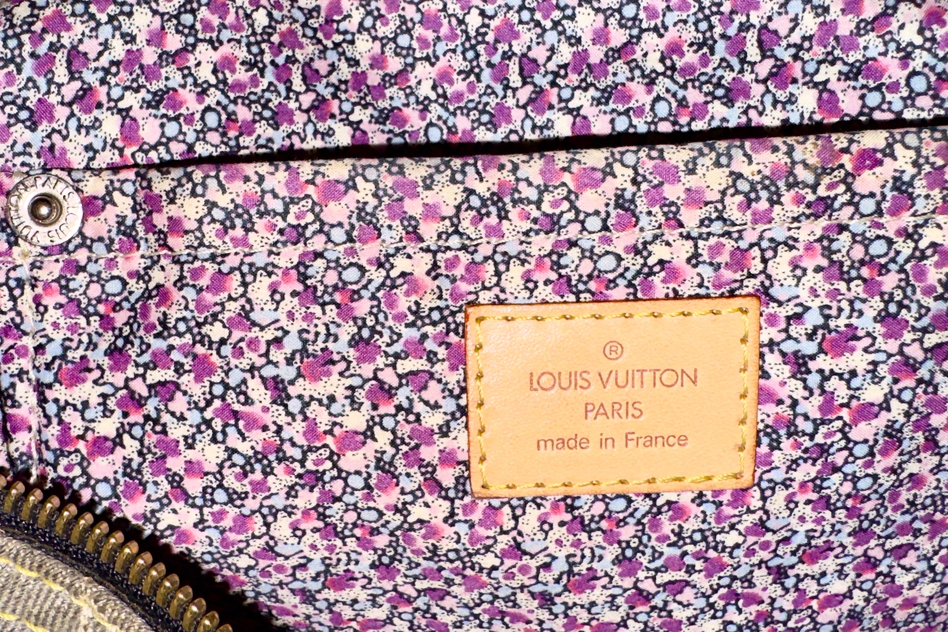 LOUIS VUITTON Denim Patchwork Jeans Speedy 30 Bag by Marc Jacobs 2007 9