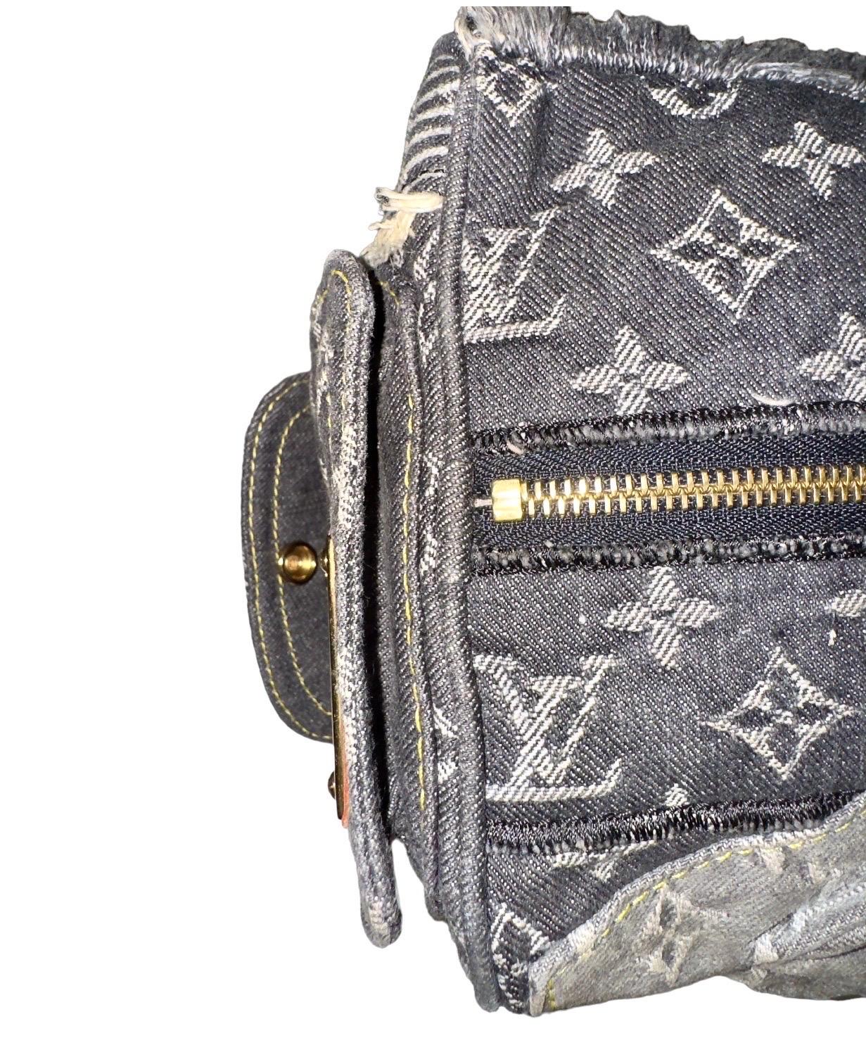LOUIS VUITTON Denim Patchwork Jeans Speedy 30 Bag by Marc Jacobs 2007 1