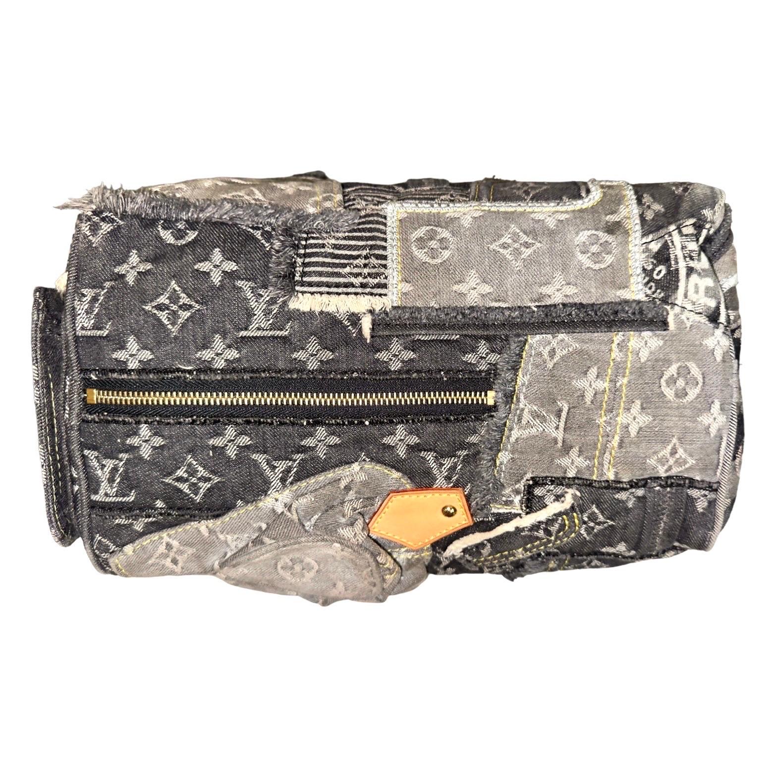 LOUIS VUITTON Denim Patchwork Jeans Speedy 30 Bag by Marc Jacobs 2007 2