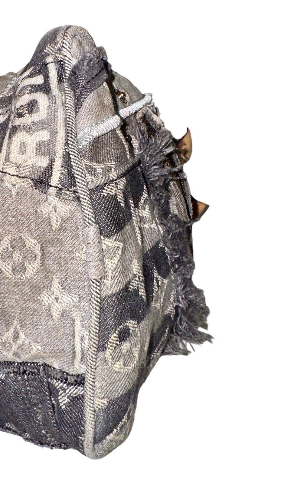 LOUIS VUITTON Denim Patchwork Jeans Speedy 30 Bag by Marc Jacobs 2007 4