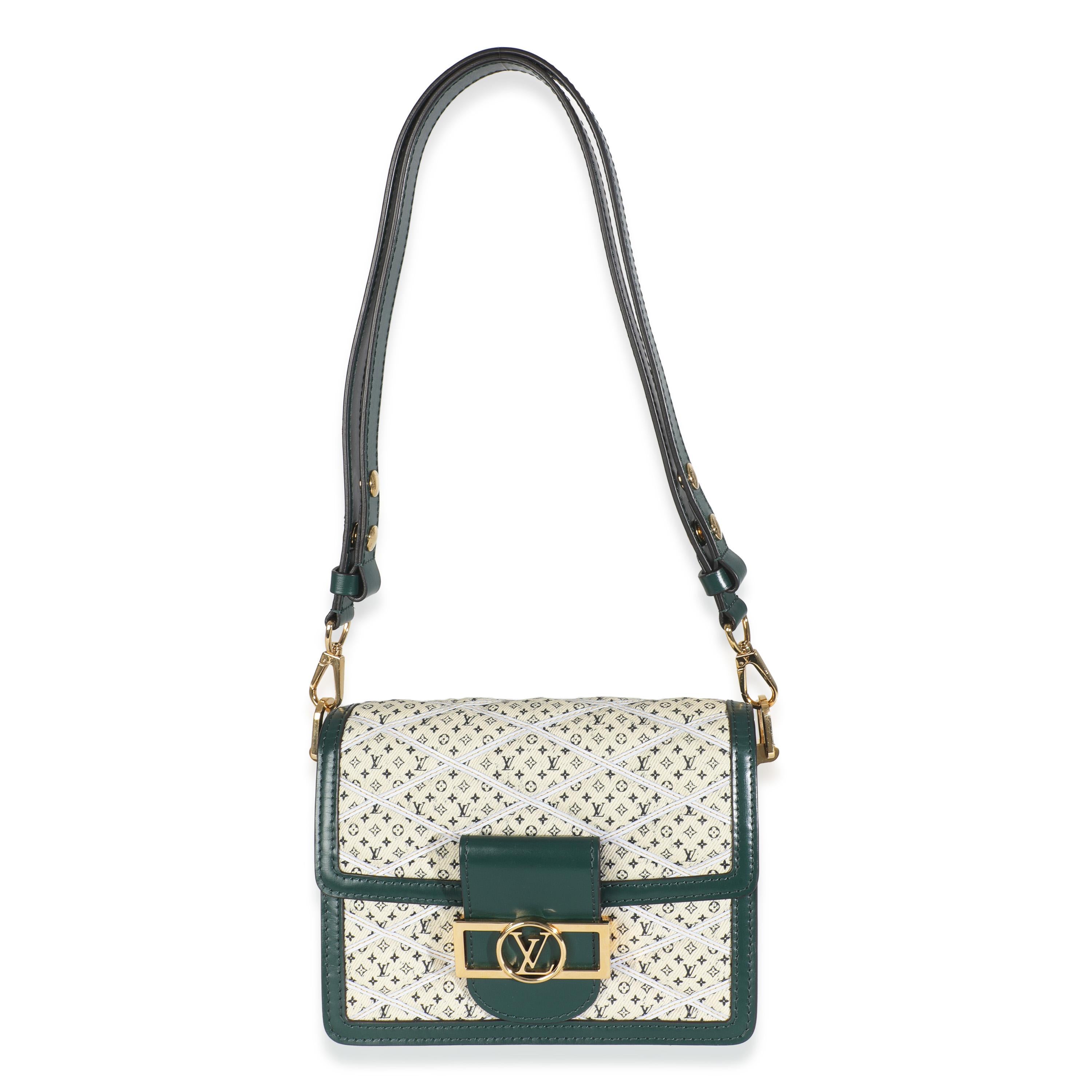 Louis Vuitton Denim stampato Monogram Mini Dauphine in vendita 1