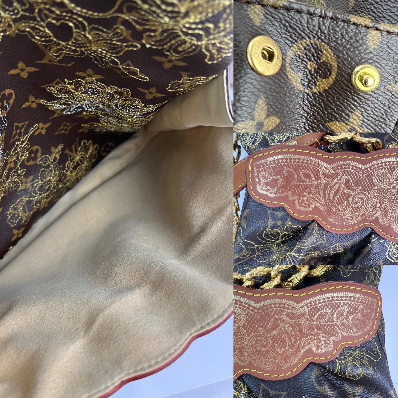 Louis Vuitton Dentelle Fersen Gold Monogram Tote Bag In Good Condition For Sale In Freehold, NJ