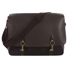 Louis Vuitton Dersou Bag Taiga Leather and Canvas