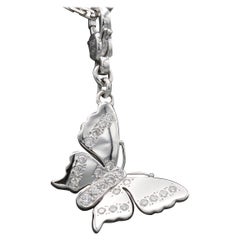 Louis Vuitton Diamond 18 Karat White Gold Butterfly Charm