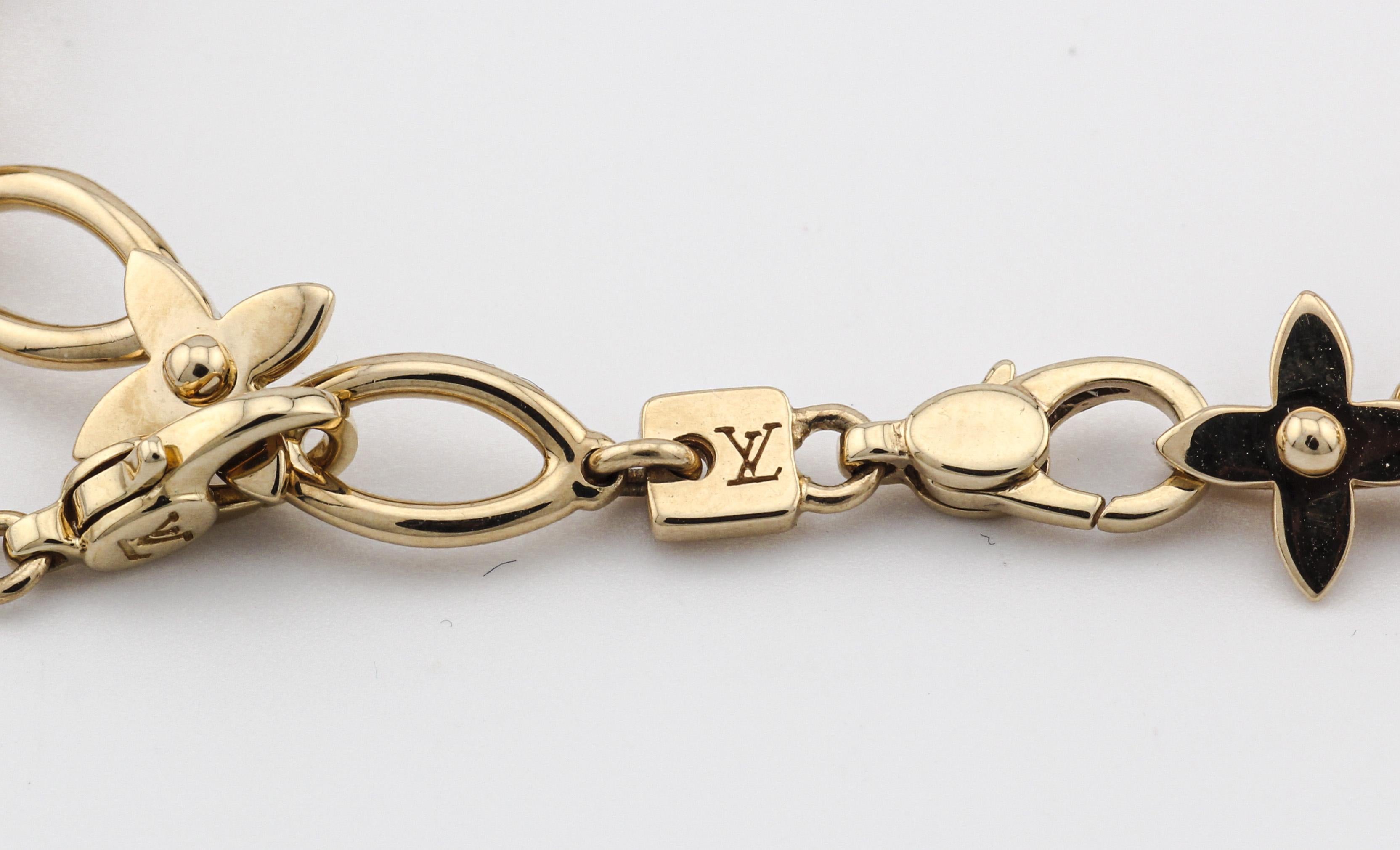 Louis Vuitton Diamond Amethyst 18K Yellow Gold Charm Bracelet For Sale 4