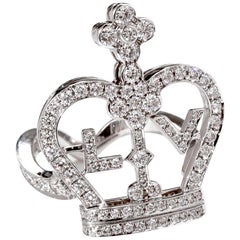 Louis Vuitton Diamond Gold Crown Ring