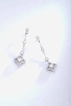 Louis Vuitton Diamond Gold Ear Pendants