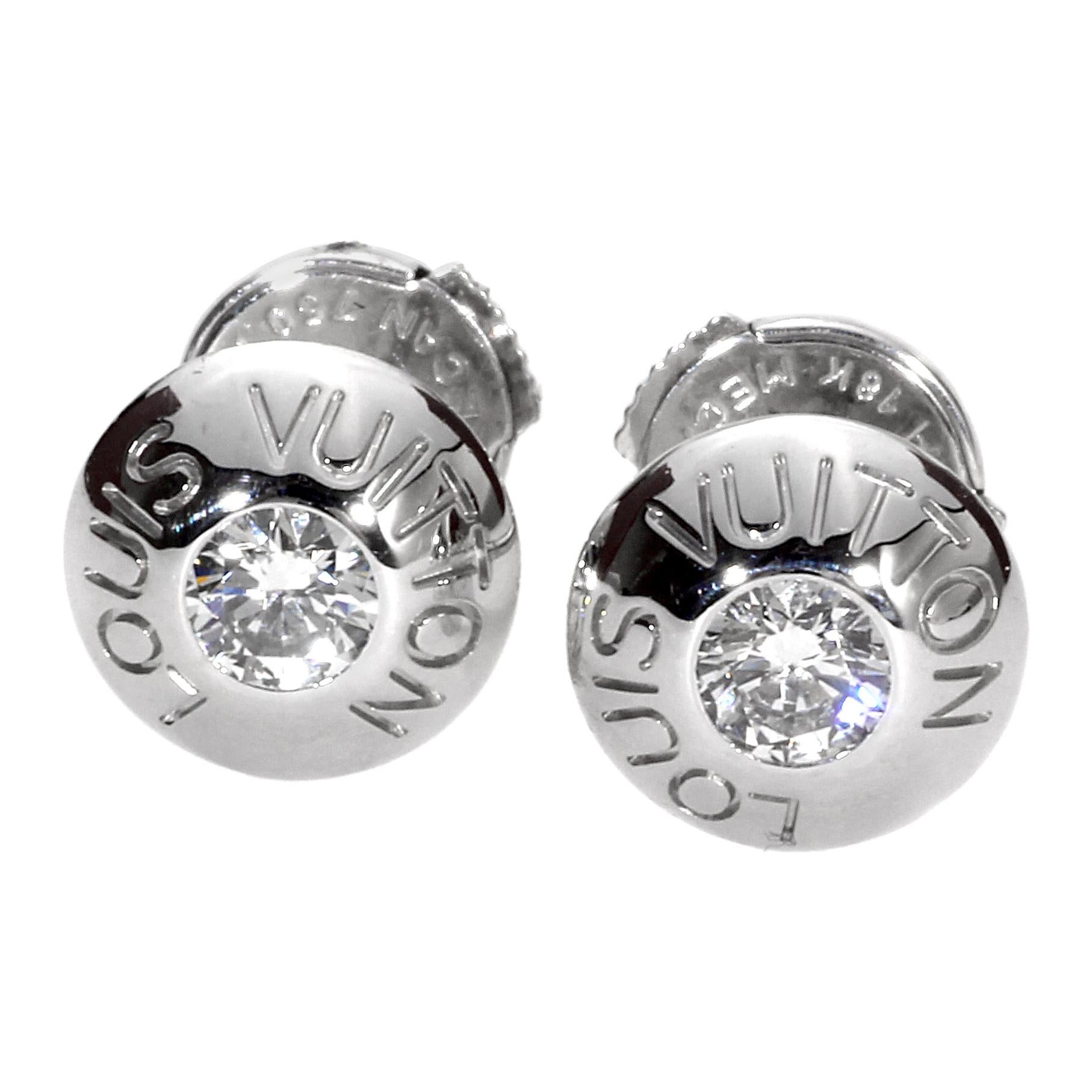 vuitton diamond earrings