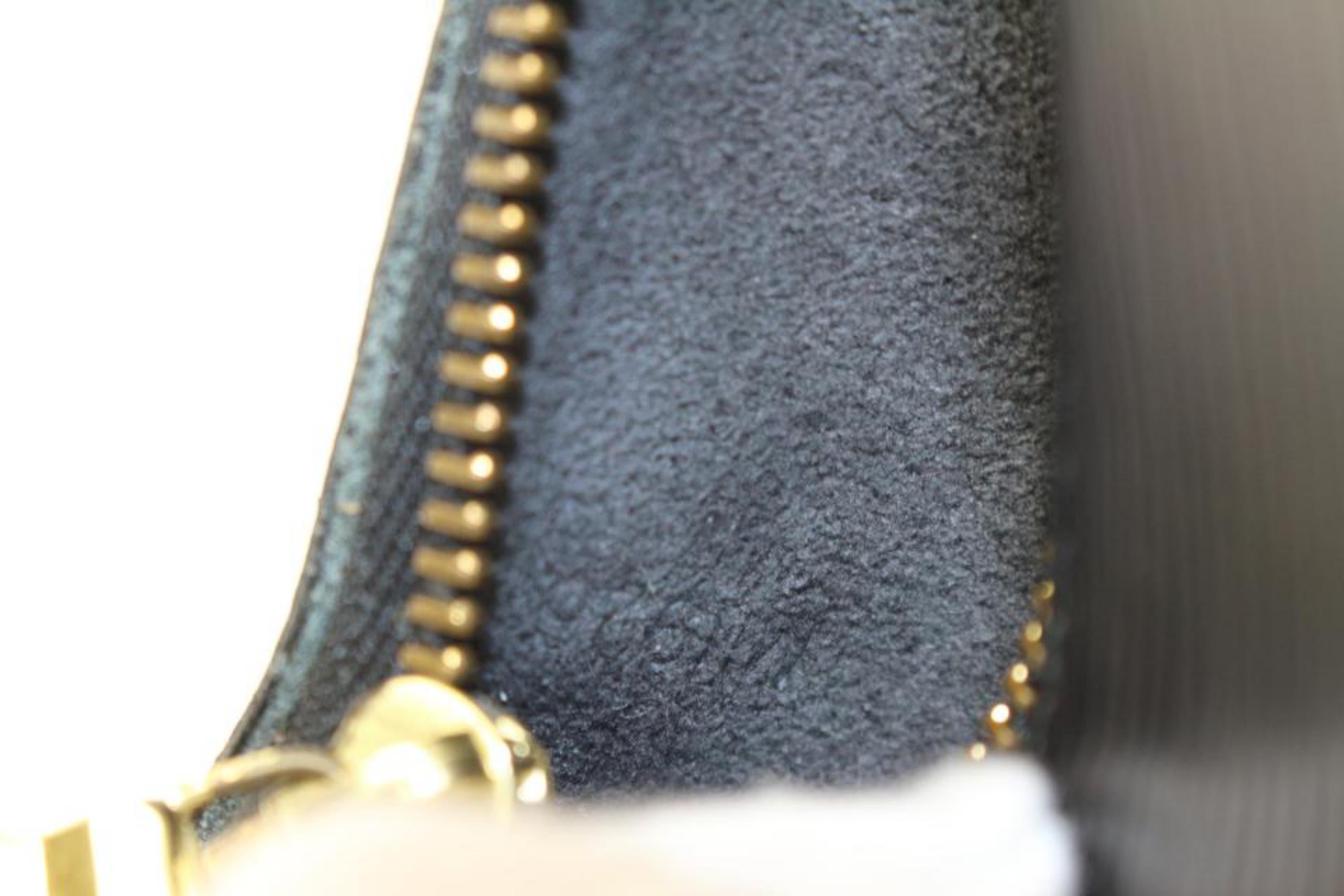 Louis Vuitton Discontinued Black Epi Leather Mini Papillon Pochette Wristlet 125 1
