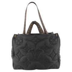 Louis Vuitton Discontinued Black Pillow Puffer Onthego GM 2way Tote 1LVJ1017