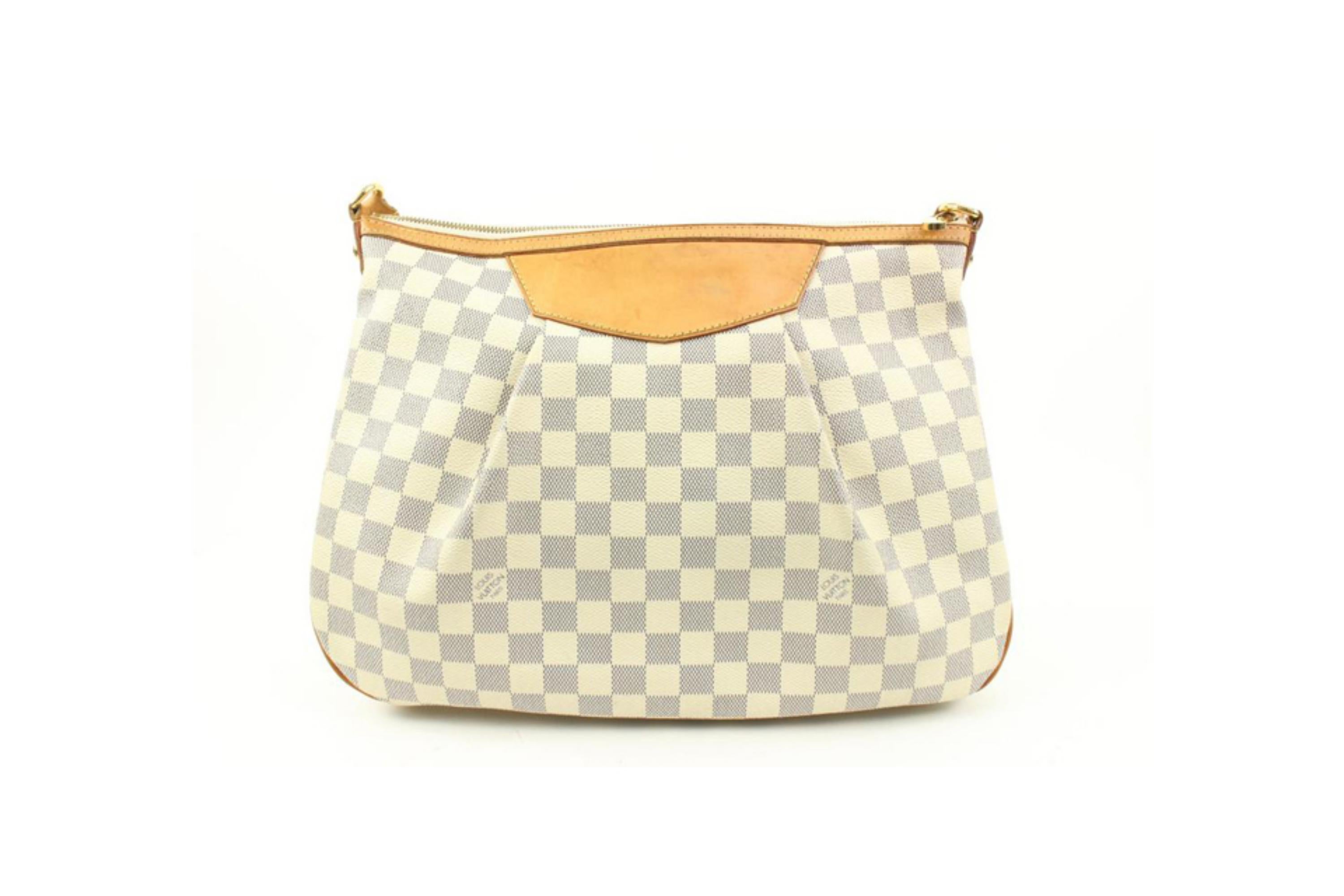 Louis Vuitton Discontinued Damier Azur Siracusa MM Bloomsbury Crossbody 63lv23s In Good Condition In Dix hills, NY