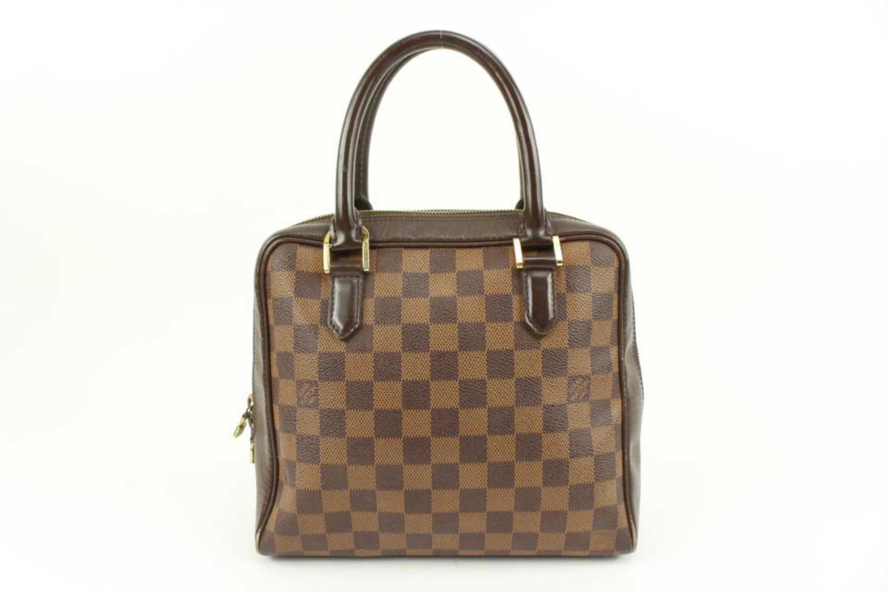 Louis Vuitton Discontinued Damier Ebene Brera Satchel 59lv38s In Good Condition In Dix hills, NY