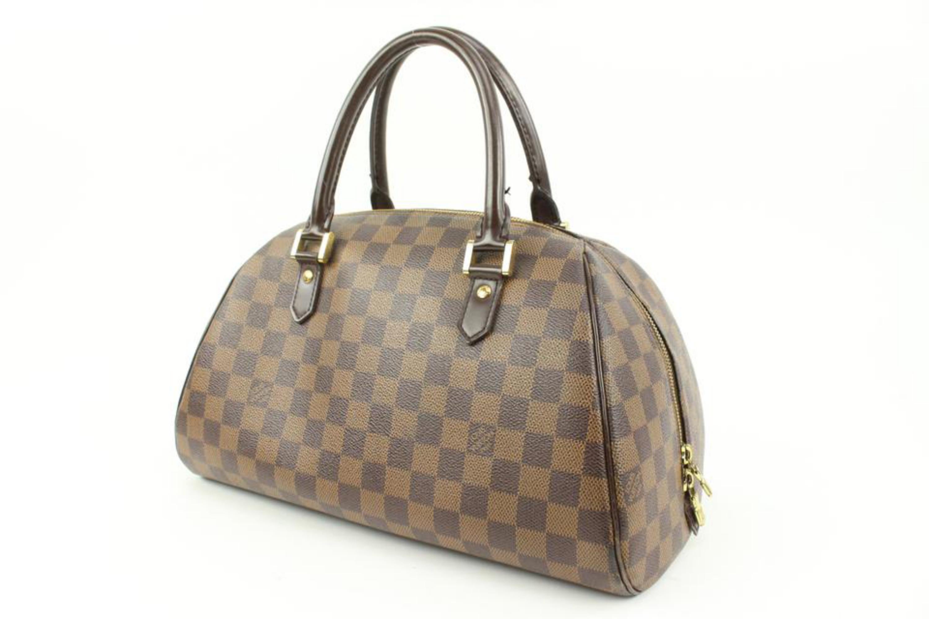 Louis Vuitton Discontinued Damier Ebene Ribera MM Dome Satchel s27lv3
Date Code/Serial Number: CA1014
Made In: Spain
Measurements: Length:  12.5