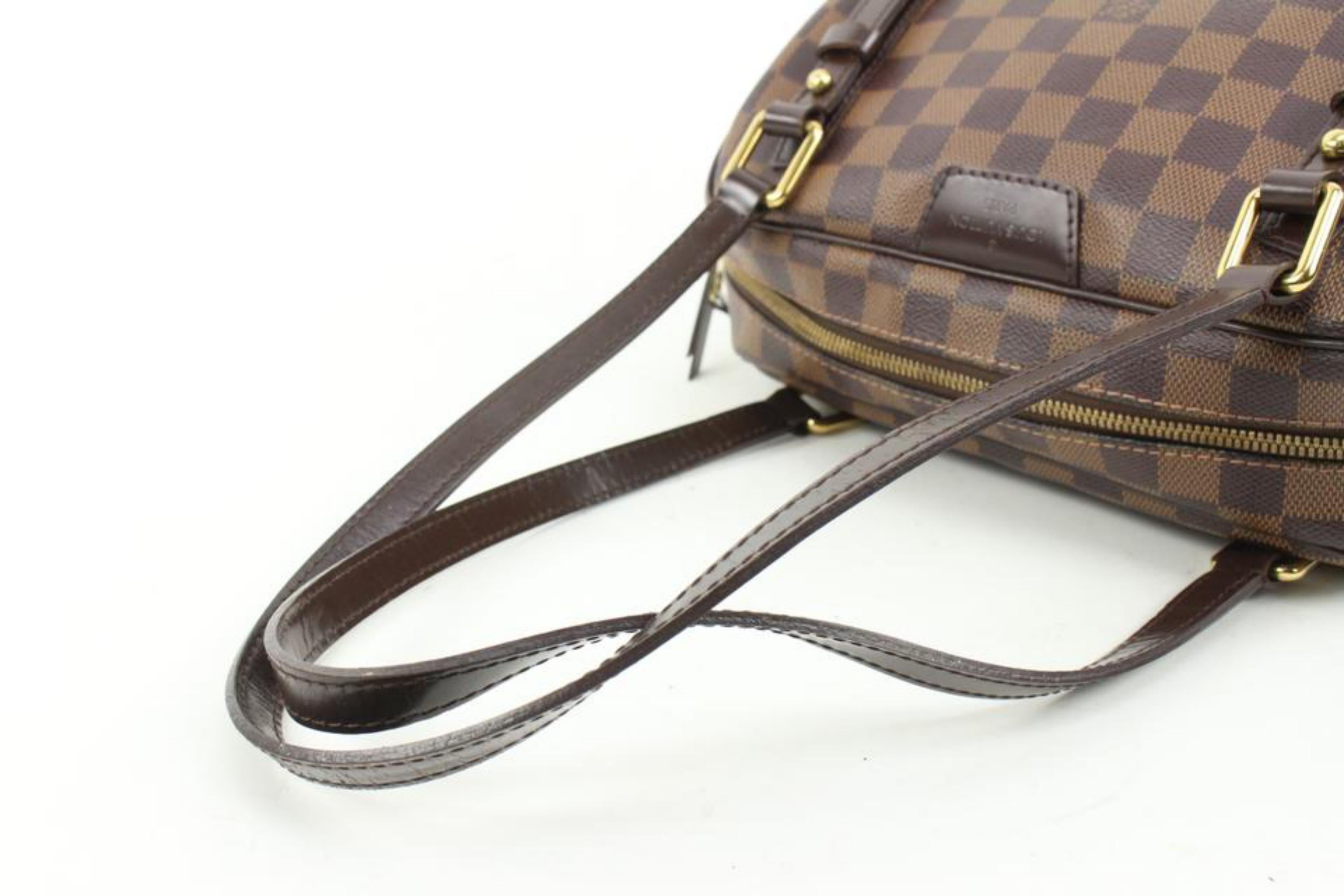 Women's or Men's Louis Vuitton Discontinued Damier Ebene Rivington Bowler Shoulder Bag s214lv84 For Sale